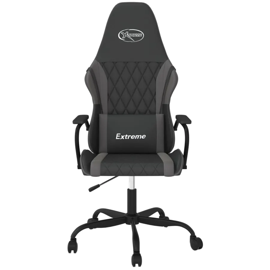 Chaise de jeu Noir et gris Similicuir - 3