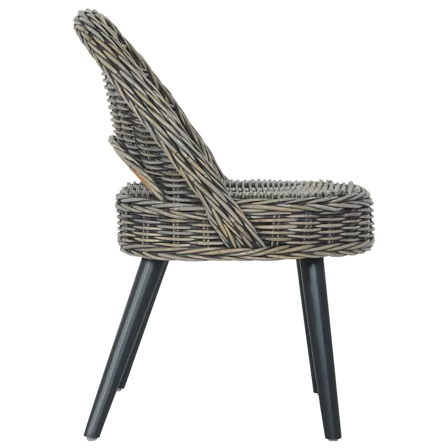Chaise de canapé rotin kubu noir - 3