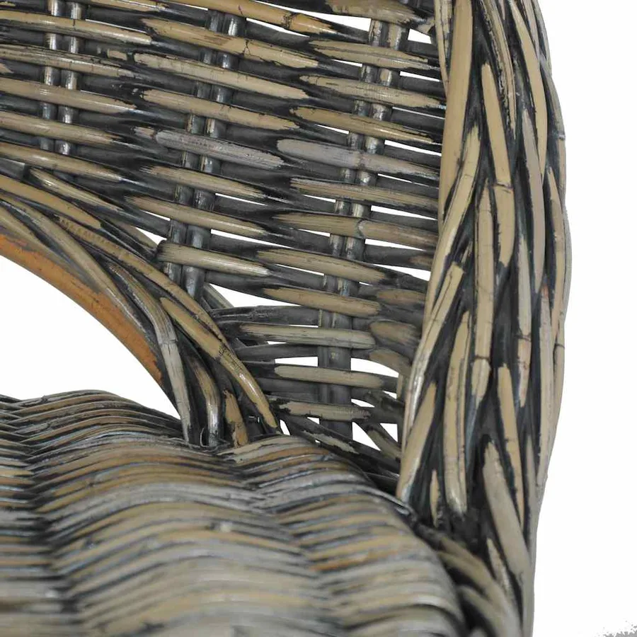 Chaise de canapé rotin kubu noir - 6