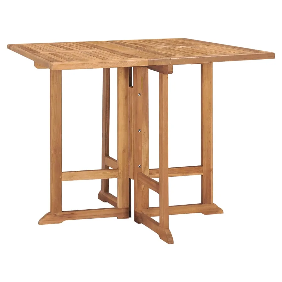 Ensemble à manger d'extérieur pliable 5 pcs Bois solide de teck - 3