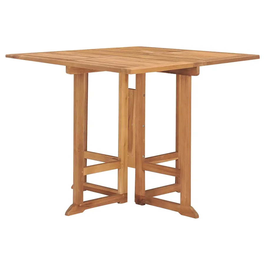 Ensemble à manger d'extérieur pliable 5 pcs Bois solide de teck - 4