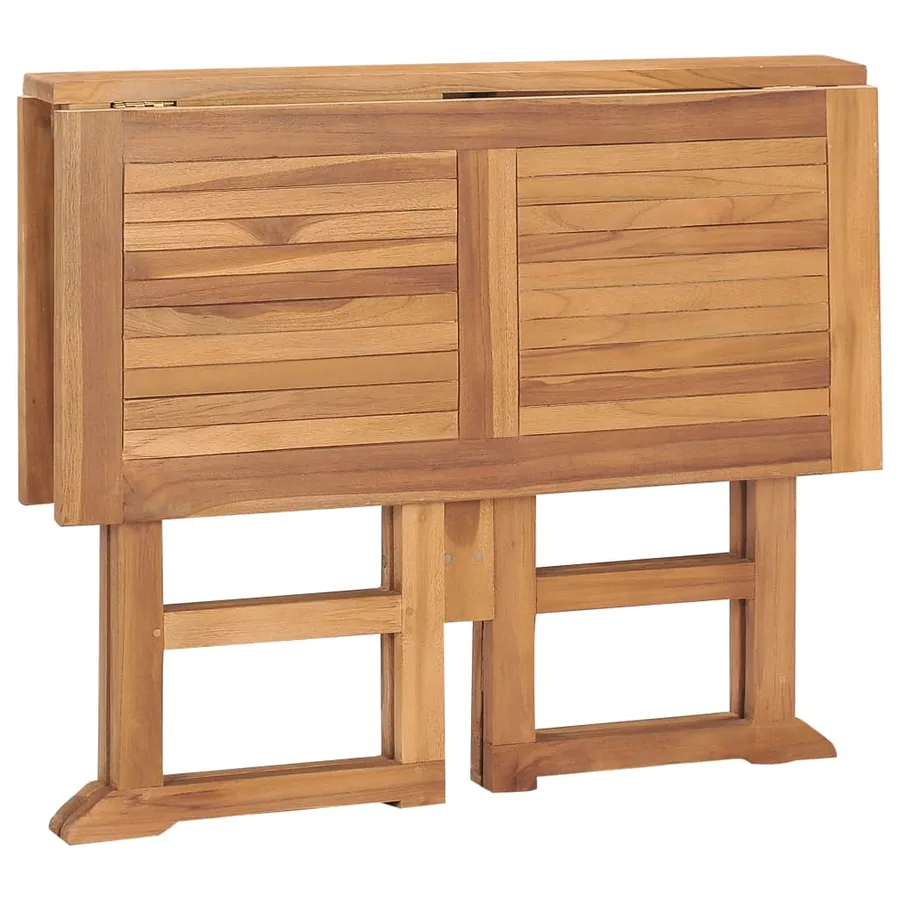 Ensemble à manger d'extérieur pliable 5 pcs Bois solide de teck - 6