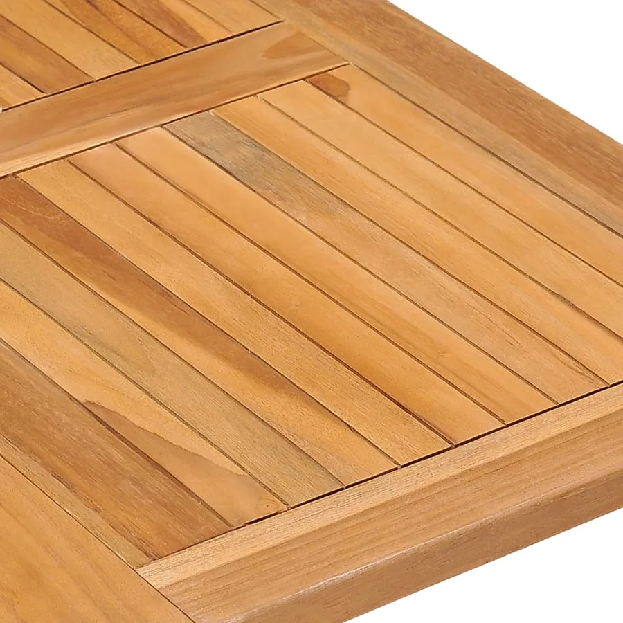 Ensemble à manger d'extérieur pliable 5 pcs Bois solide de teck - 7