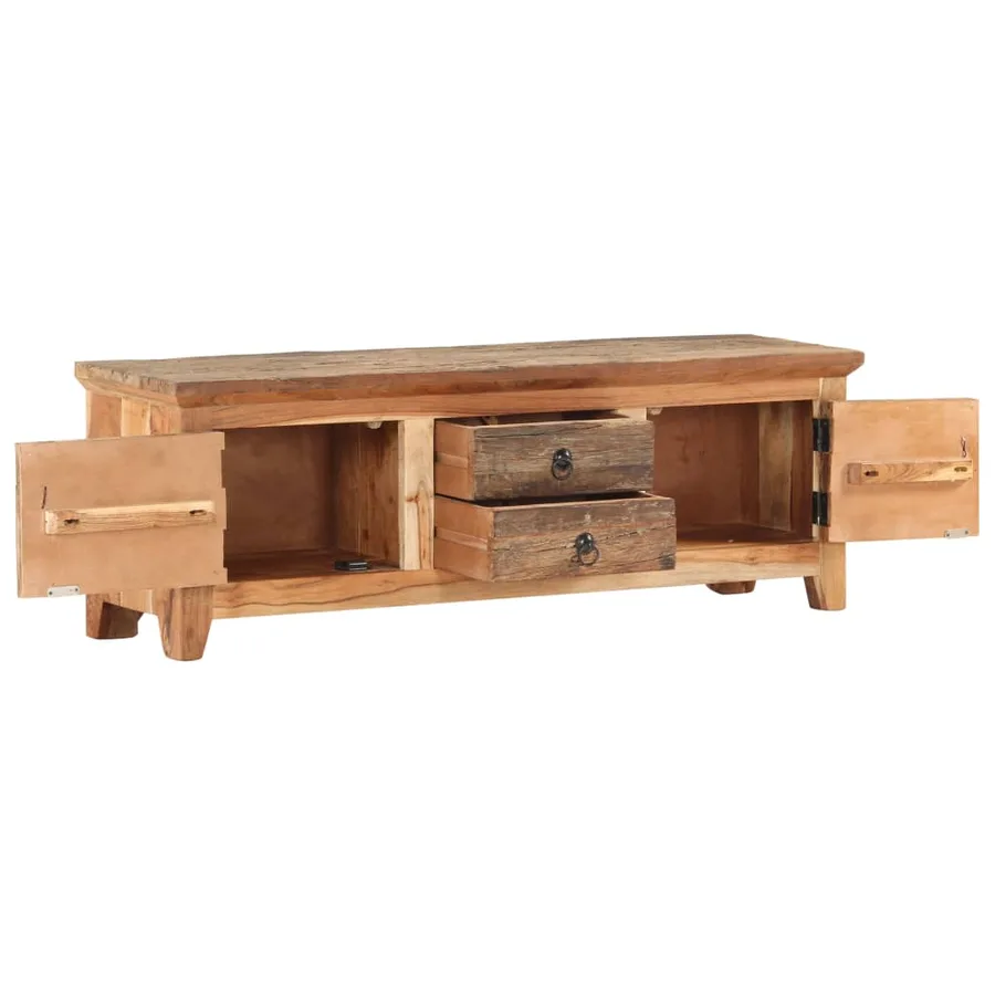 Meuble TV 120x30x40 cm Bois d'acacia et de récupération massif - 3