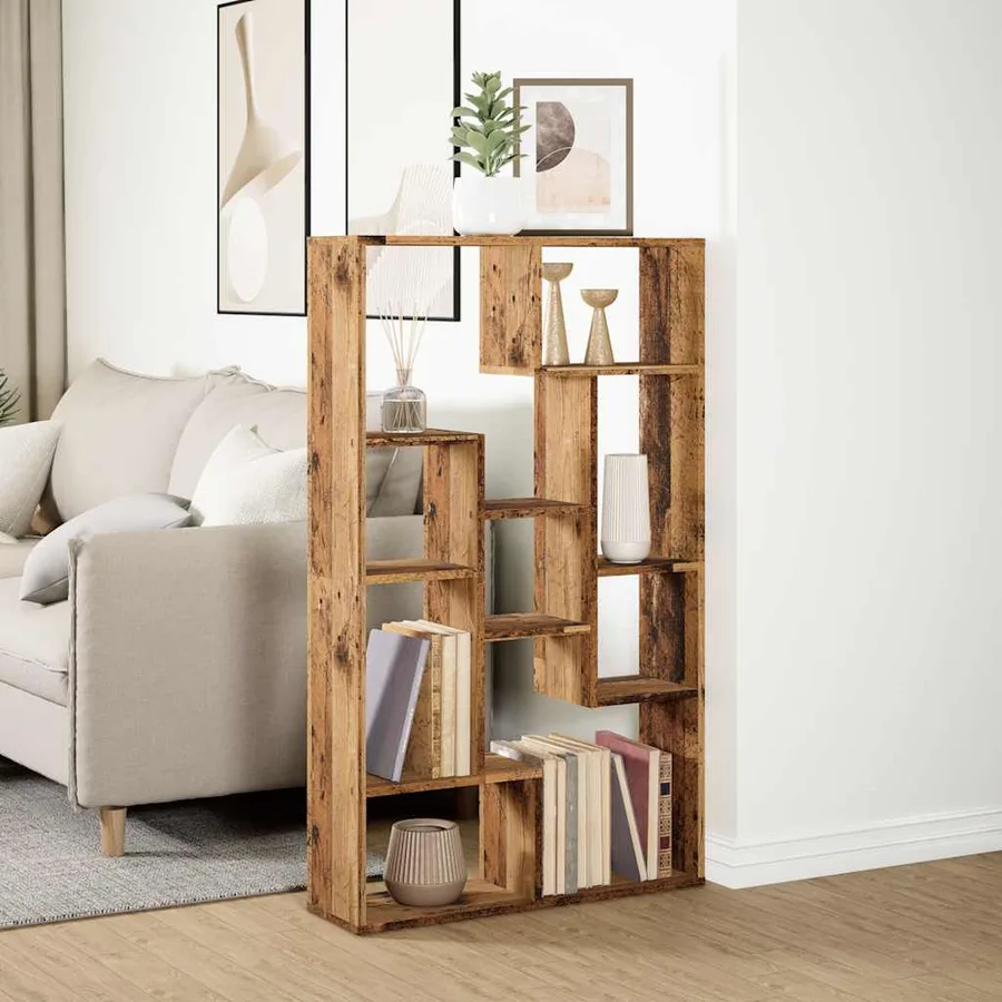 Bibliothèque vieux bois 72x20x120,5 cm bois d'ingénierie - 4