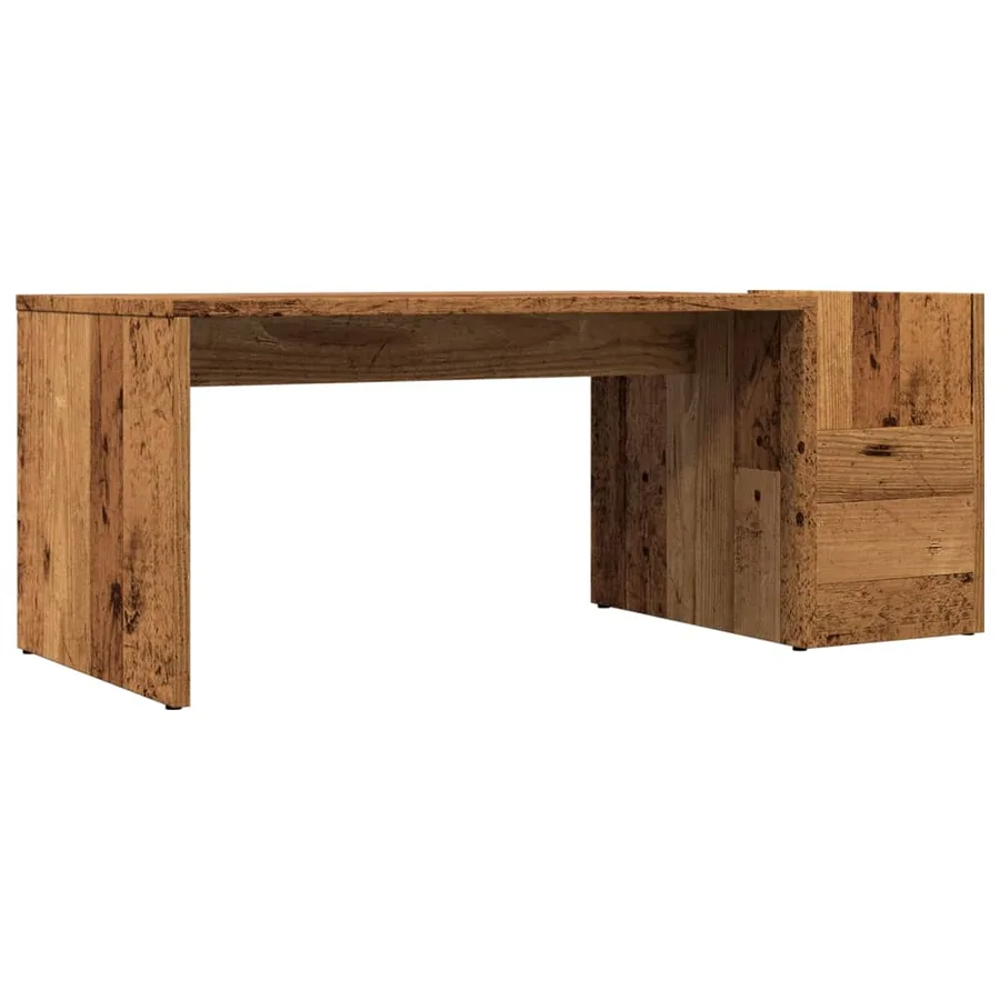 Table basse vieux bois 90x45x35 cm bois d'ingénierie - 2