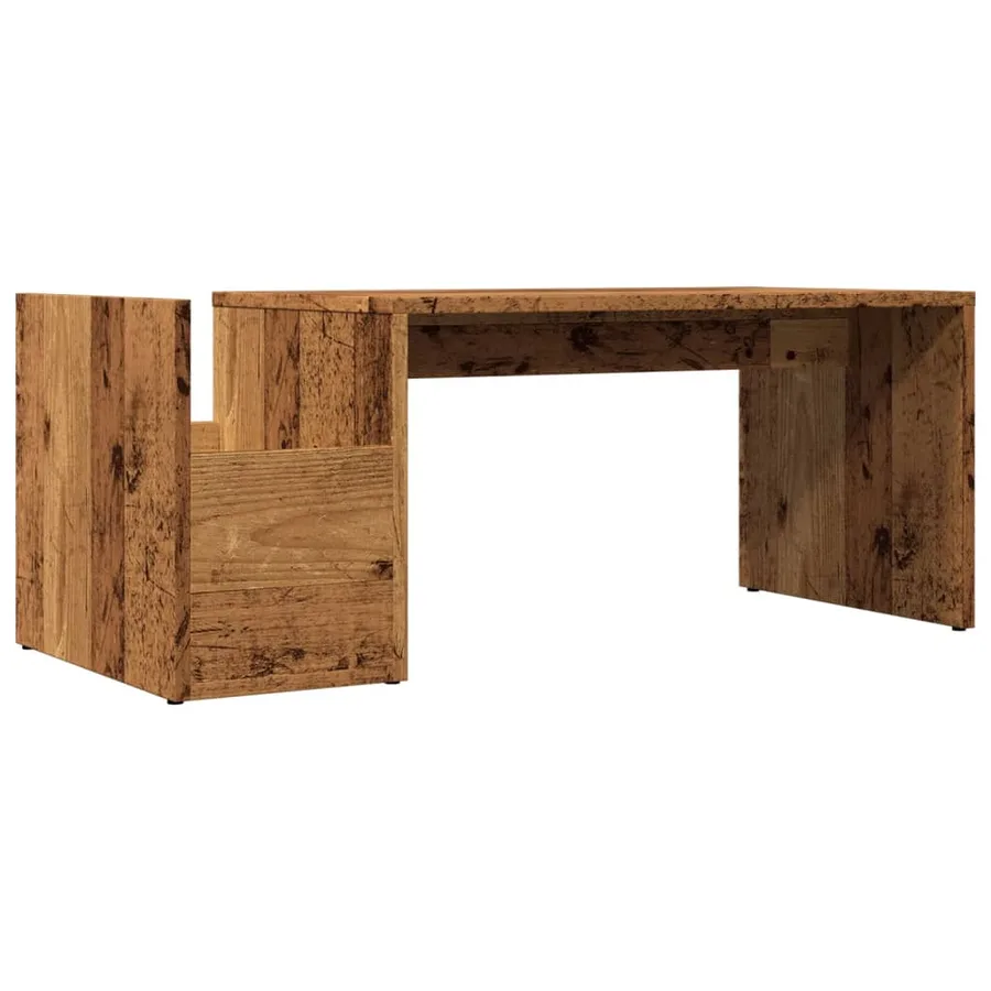 Table basse vieux bois 90x45x35 cm bois d'ingénierie - 6