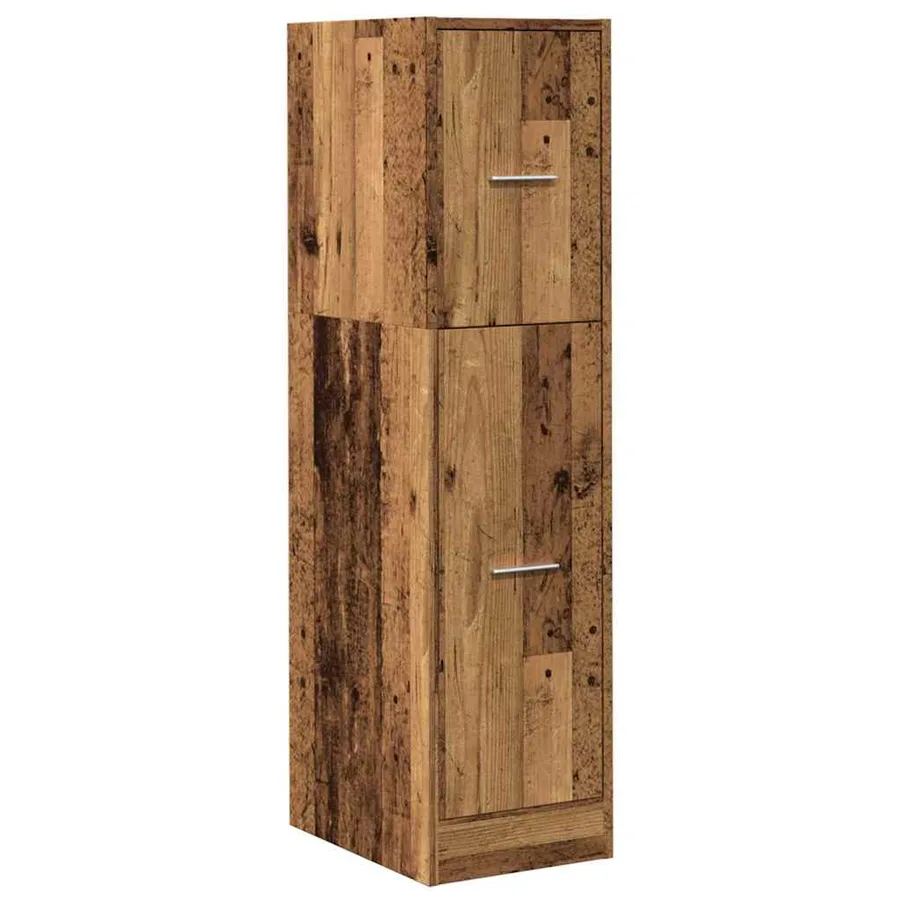 Armoire d'apothicaire vieux bois 30x41x118 cm bois d'ingénierie - 4
