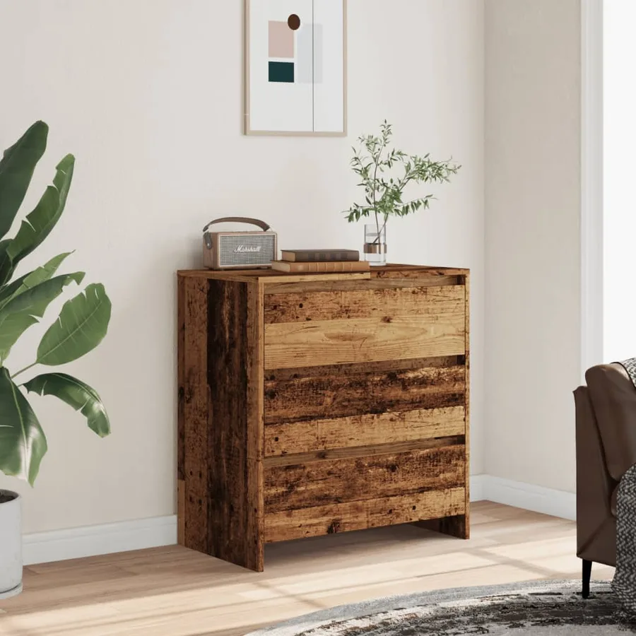 Buffet vieux bois 70x41x75 cm bois d'ingénierie - 3