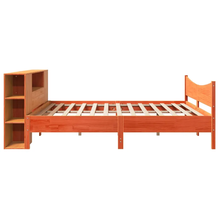 Cadre de lit sans matelas cire marron 180x200cm bois pin massif - 7