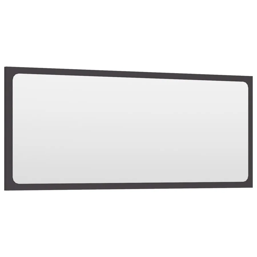 Miroir de salle de bain Gris 90x1,5x37 cm Aggloméré - 3