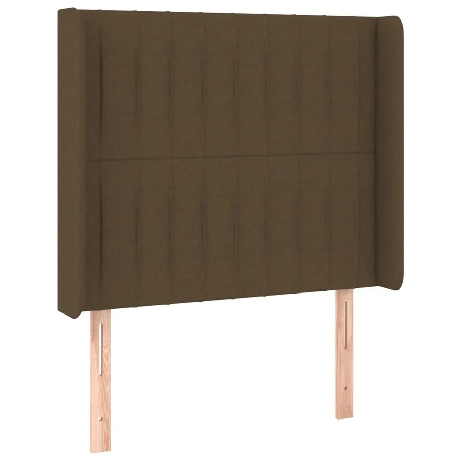 Sommier à lattes de lit matelas LED Marron foncé 80x200cm Tissu - 7