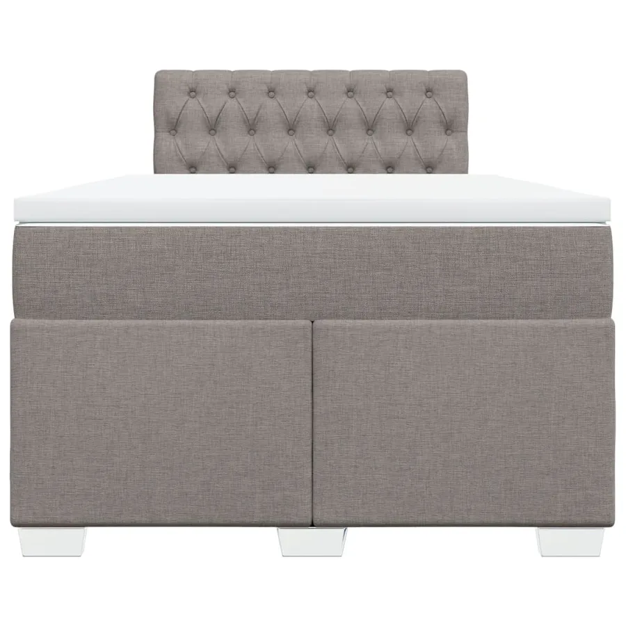 Sommier à lattes de lit avec matelas taupe 120x190 cm tissu - 6
