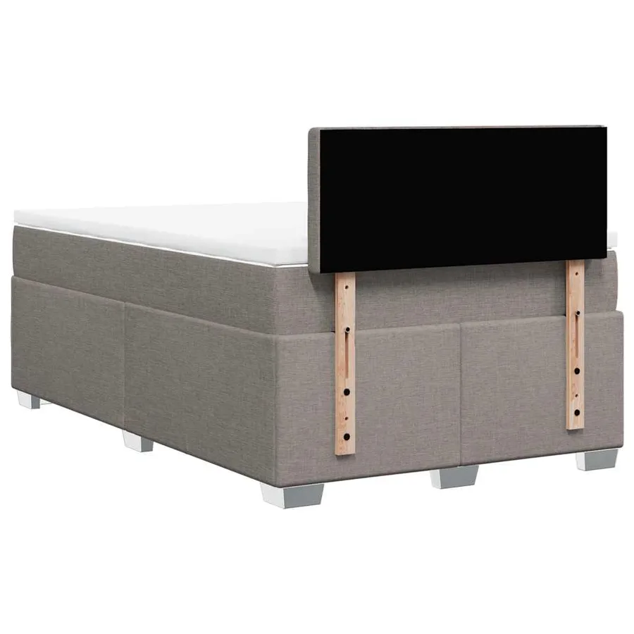 Sommier à lattes de lit avec matelas taupe 120x190 cm tissu - 6