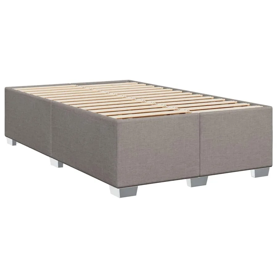 Sommier à lattes de lit avec matelas taupe 120x190 cm tissu - 8