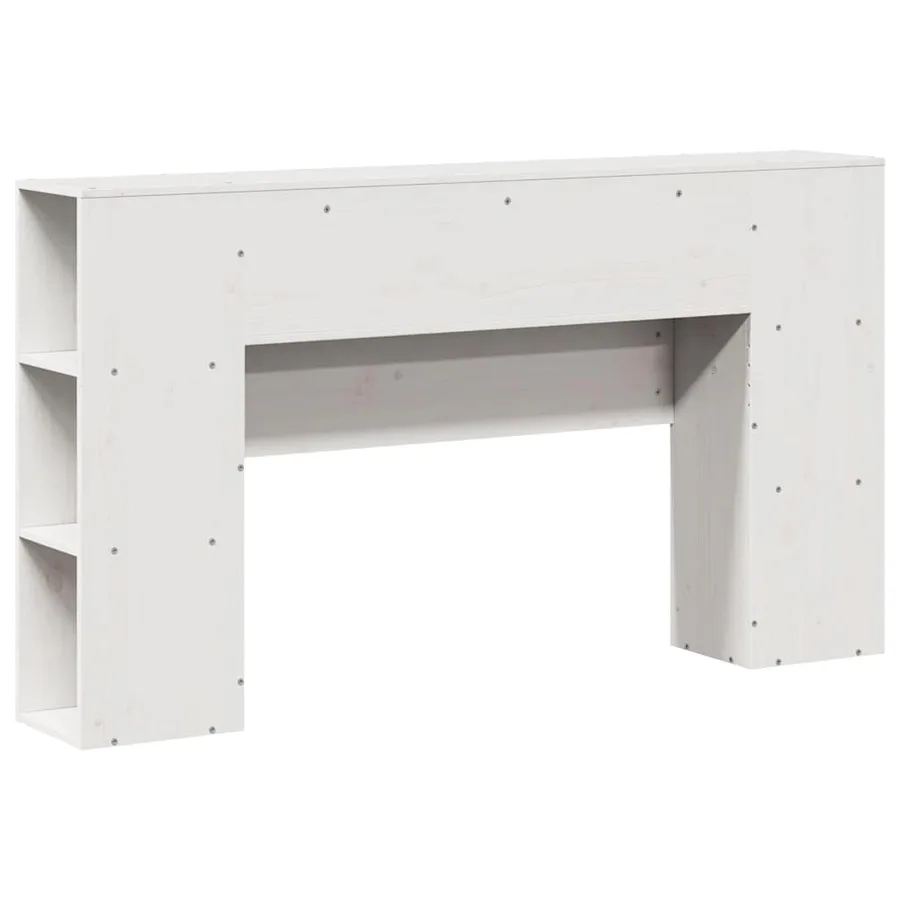 Tête de lit avec rangement blanc 150 cm bois massif de pin - 6