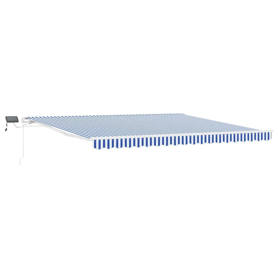 Auvent Rétractable Bleu et Blanc 450 × 300 cm - 2