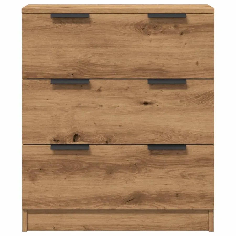 Buffet chêne artisanal 60x30x70 cm bois d'ingénierie - 4