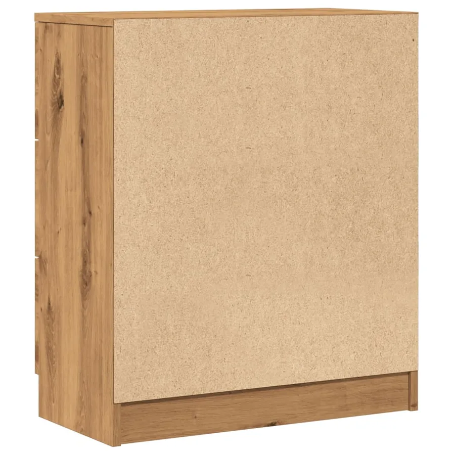 Buffet chêne artisanal 60x30x70 cm bois d'ingénierie - 6