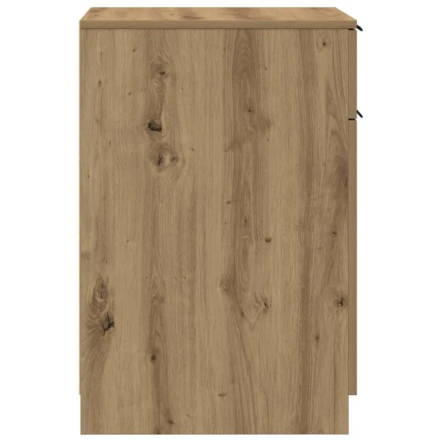 Armoire de bureau chêne artisanal 33x50x75 cm bois d'ingénierie - 5