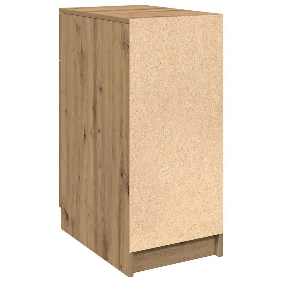 Armoire de bureau chêne artisanal 33x50x75 cm bois d'ingénierie - 6