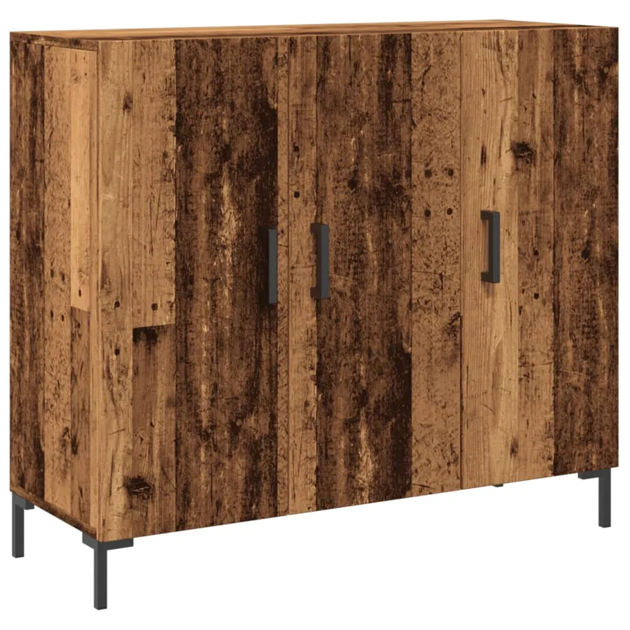 Buffet vieux bois 90x34x80 cm bois d'ingénierie - 2