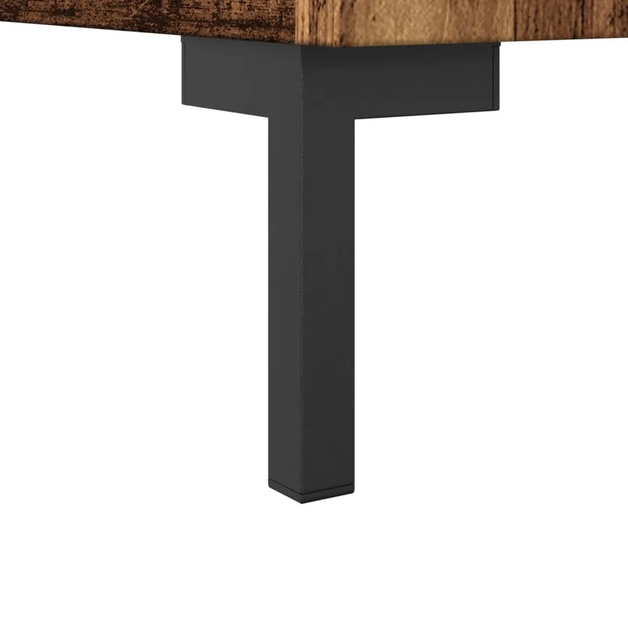 Buffet vieux bois 90x34x80 cm bois d'ingénierie - 9
