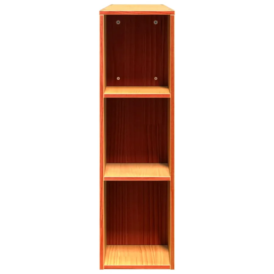 Tête de lit avec rangement cire marron 135cm bois massif de pin - 5