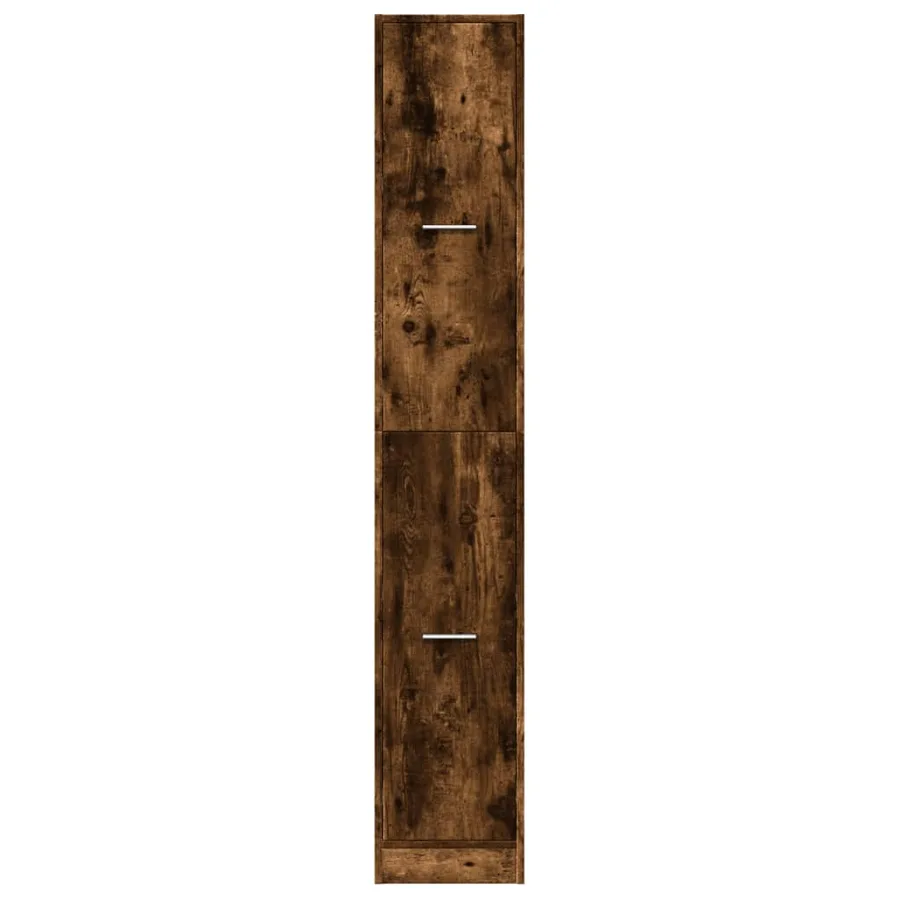 Armoire d'apothicaire chêne fumé 30x41x174,5 cm bois ingénierie - 5