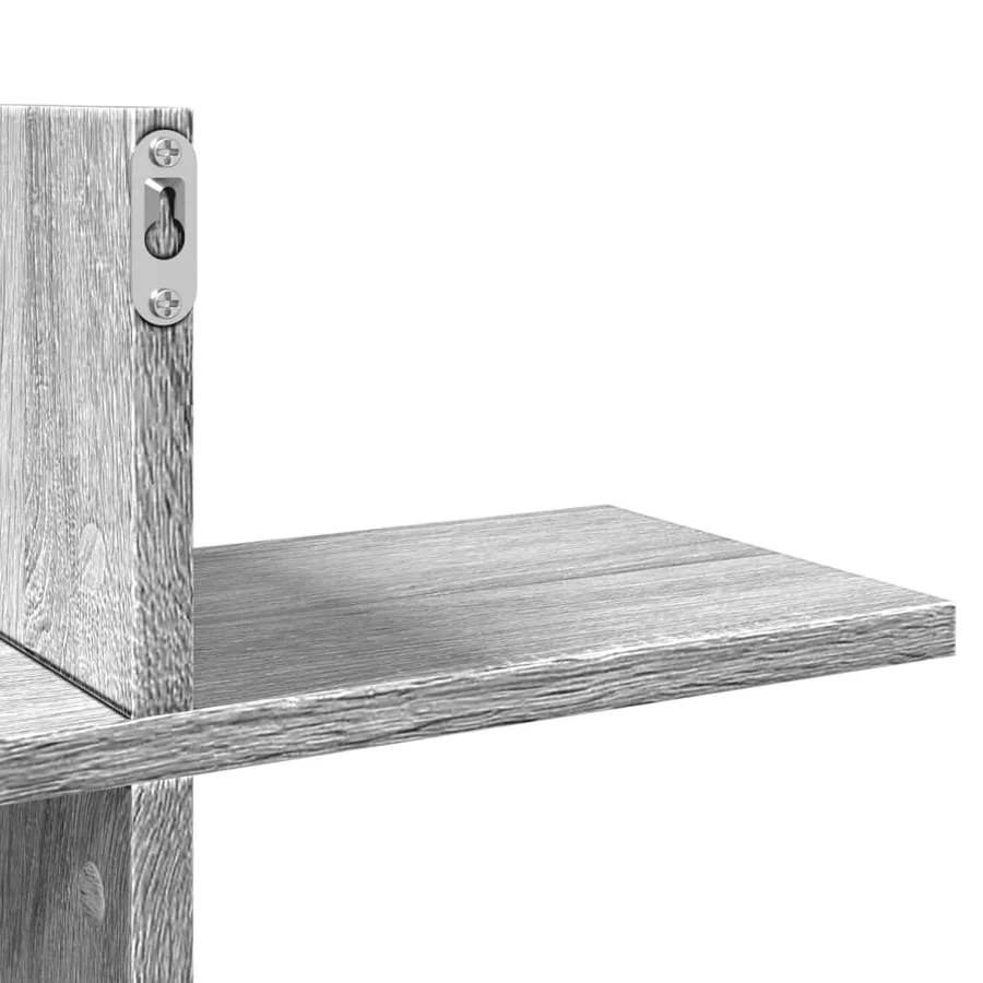 Étagère murale sonoma gris 124,5x18x60,5 cm bois d'ingénierie - 8