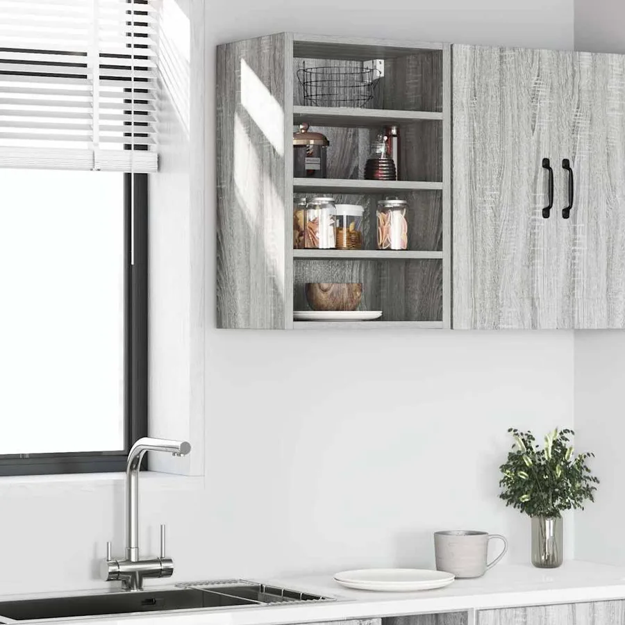 Armoire suspendue "Riga" Gris Sonoma 40 x 29,5 x 60 cm Bois d'ingénierie - 3