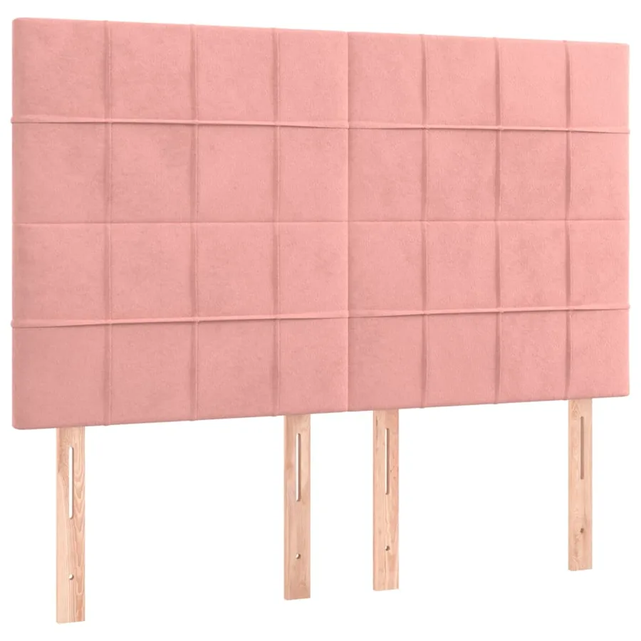 Sommier à lattes de lit avec matelas Rose 140x200 cm Velours - 5