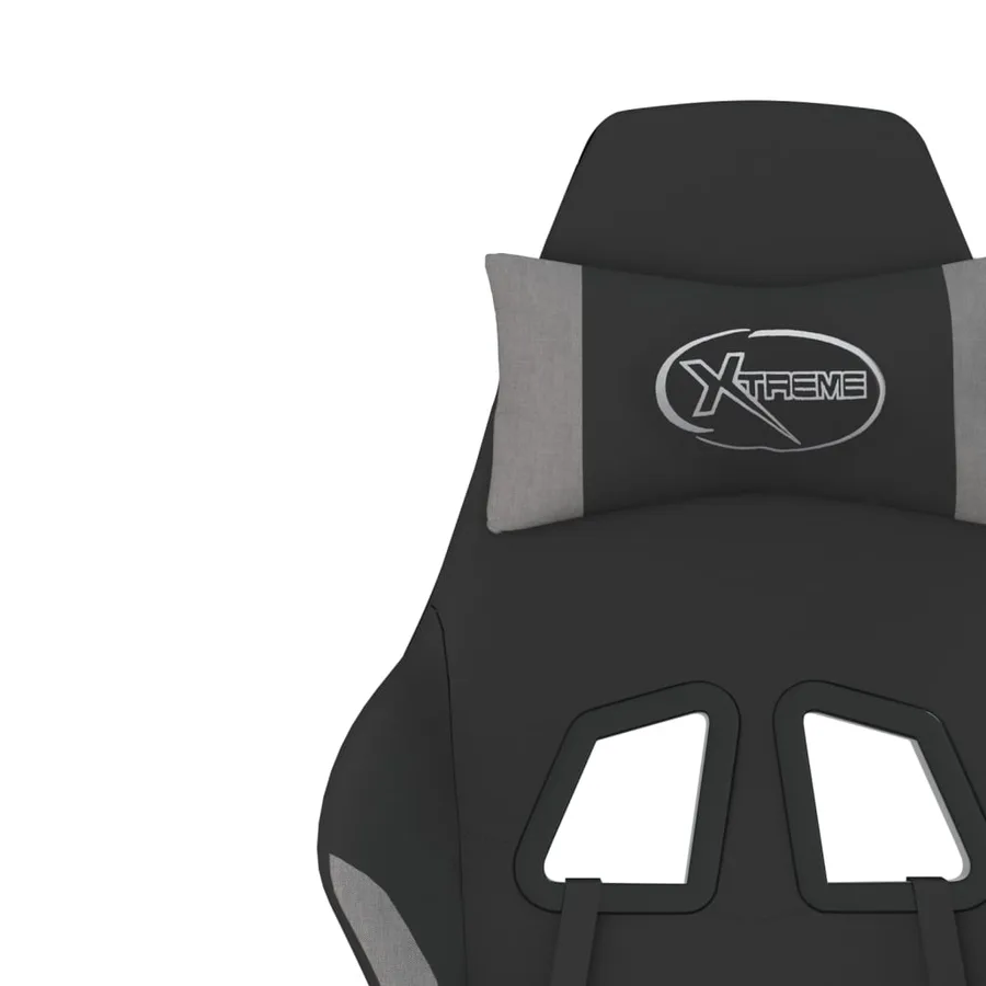 Chaise de jeu de massage Noir et gris clair Tissu - 11