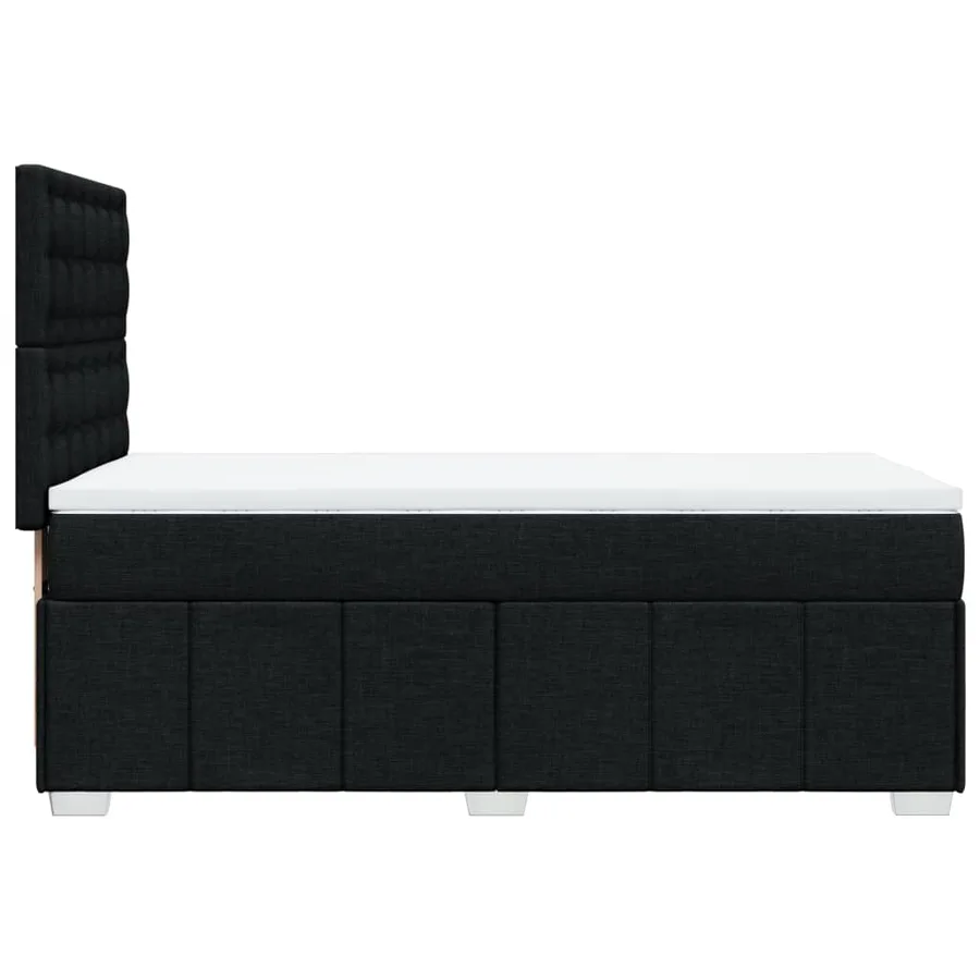 Sommier à lattes de lit avec matelas Noir 90x190 cm Tissu - 5