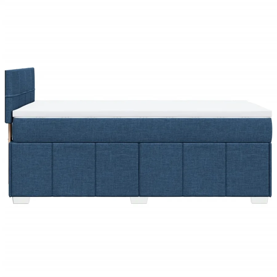 Sommier à lattes de lit avec matelas Bleu 90x200 cm Tissu - 5