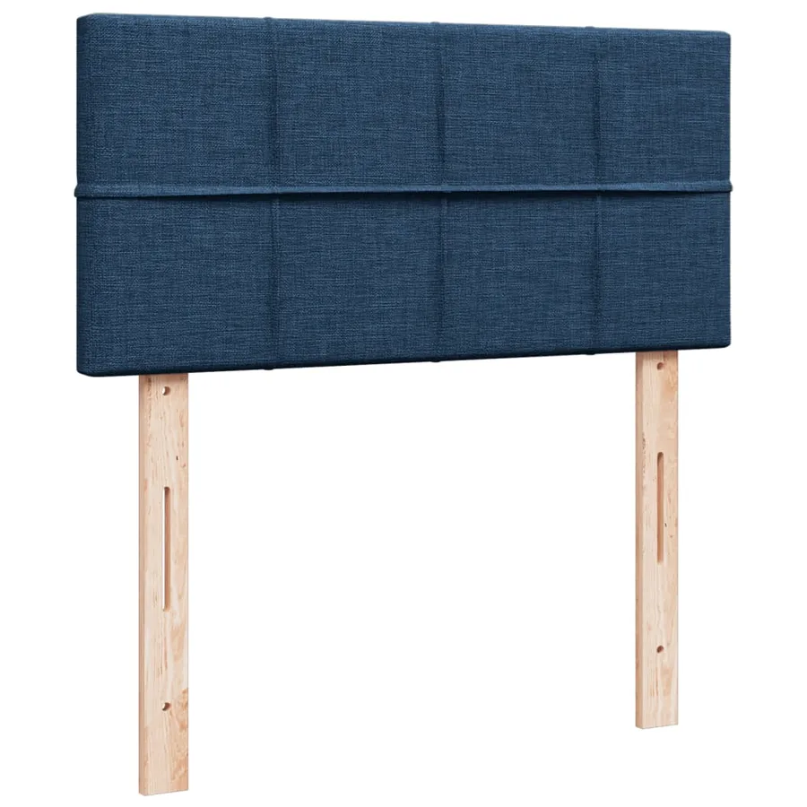 Sommier à lattes de lit avec matelas Bleu 90x200 cm Tissu - 7