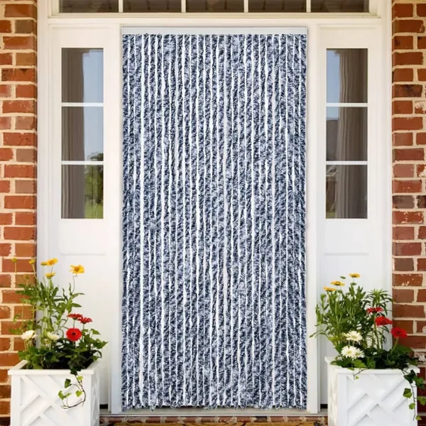 Moustiquaire bleu et blanc 118x220 cm chenille