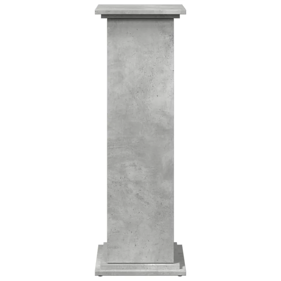 Piédestal avec rangement gris béton 31x30x90 cm bois ingénierie - 5