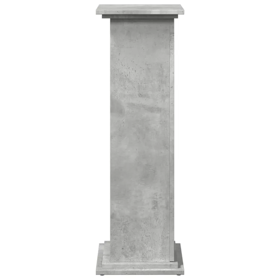 Piédestal avec rangement gris béton 31x30x90 cm bois ingénierie - 7