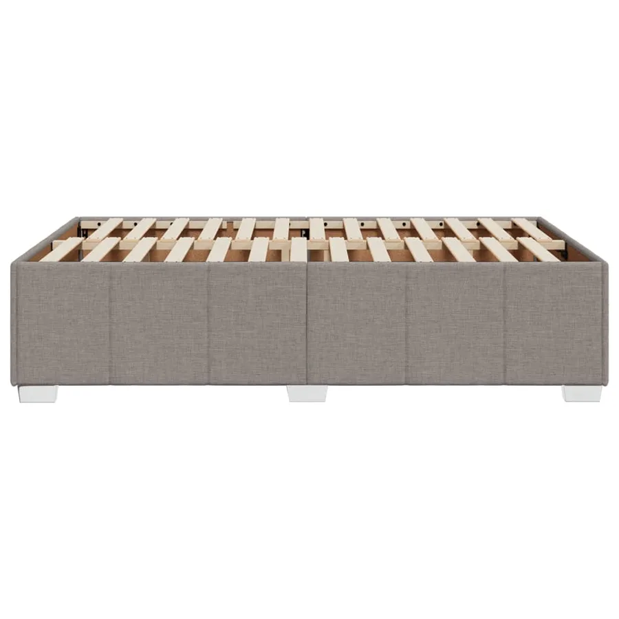 Cadre de lit sans matelas taupe 120x190 cm tissu - 5