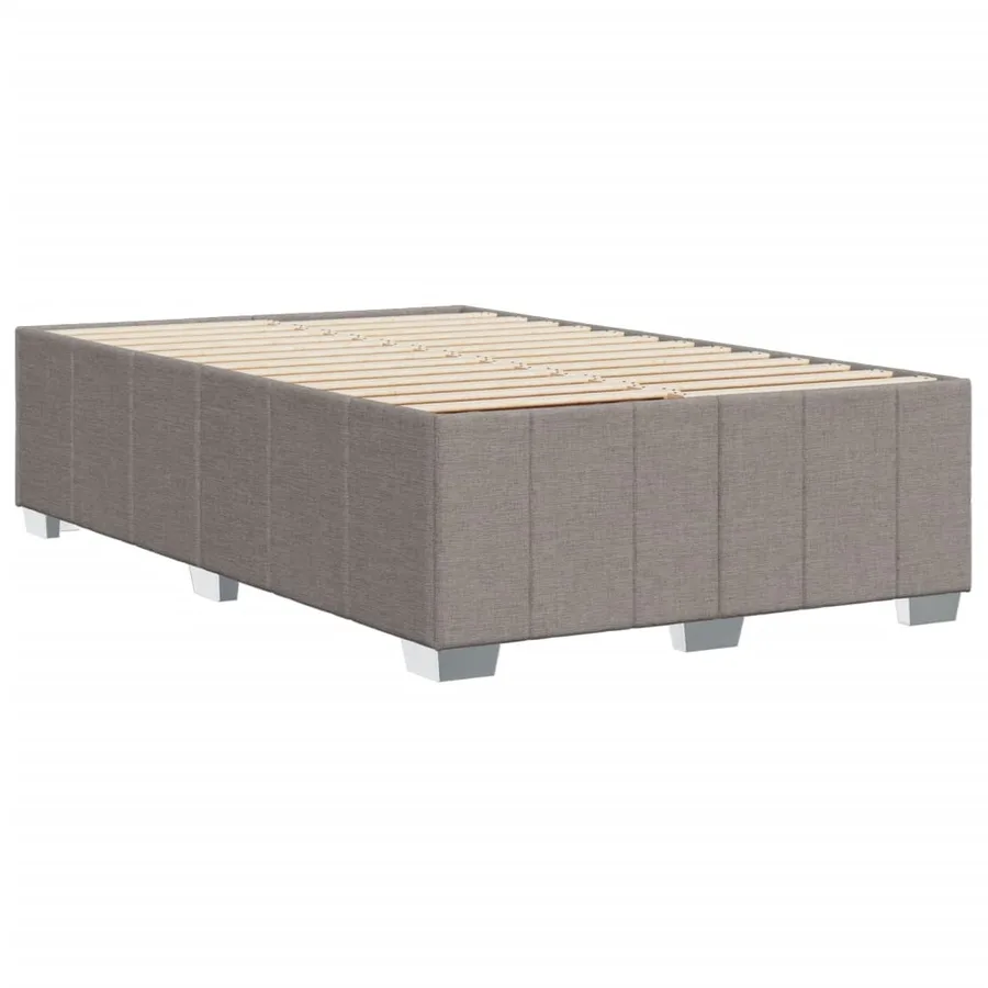 Cadre de lit sans matelas taupe 120x190 cm tissu - 6