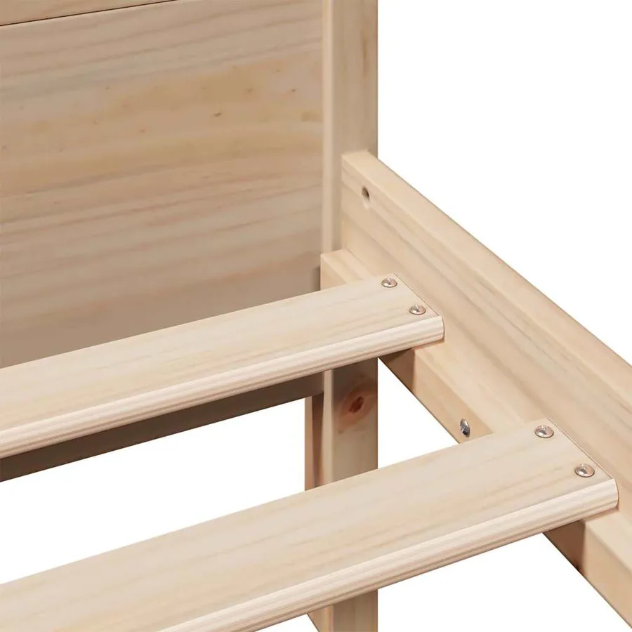 Cadre de lit sans matelas 120x190 cm bois de pin massif - 10
