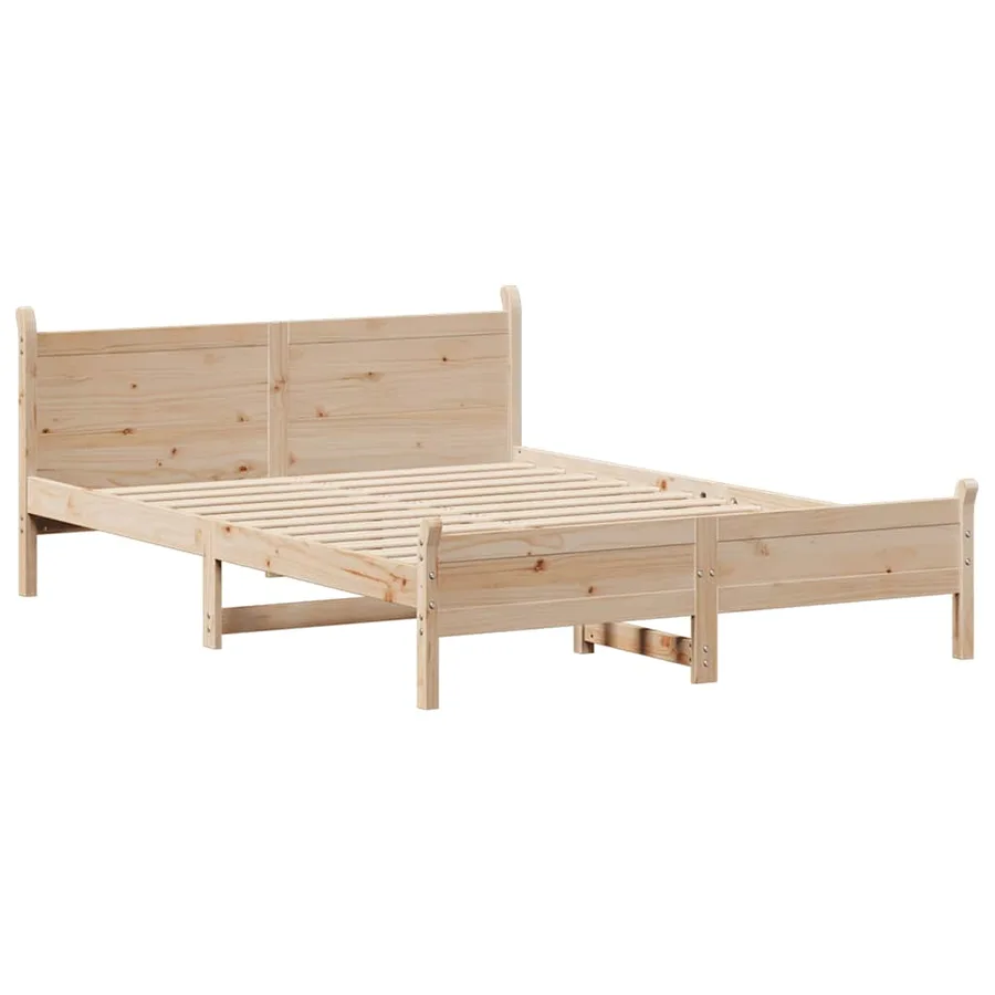 Cadre de lit sans matelas 120x190 cm bois de pin massif - 5
