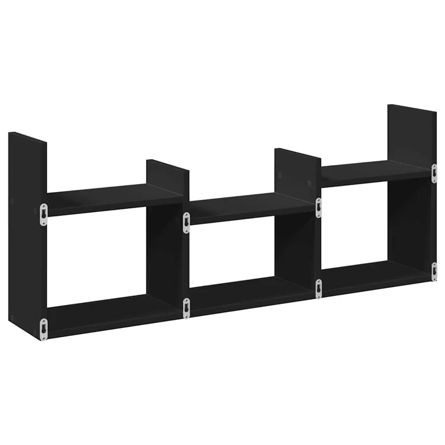 Armoire murale 100x18x40 cm noir bois d'ingénierie - 6