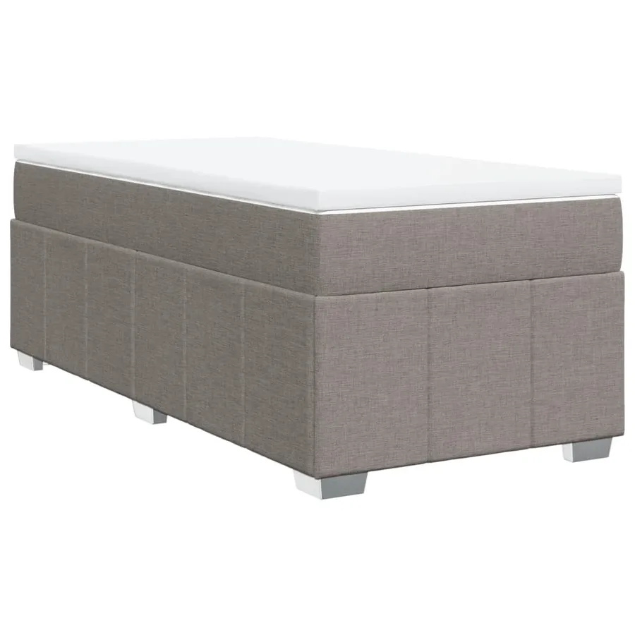 Sommier à lattes de lit avec matelas Taupe 90x190 cm Tissu - 2