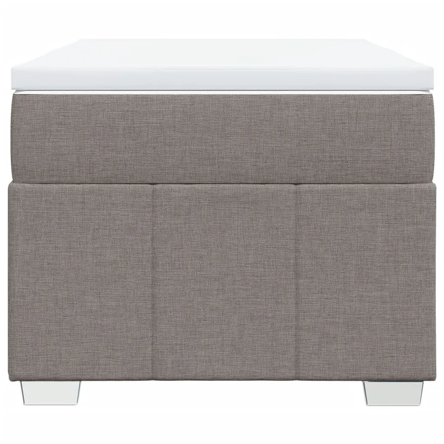 Sommier à lattes de lit avec matelas Taupe 90x190 cm Tissu - 4