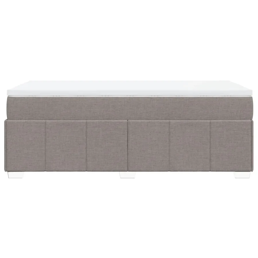 Sommier à lattes de lit avec matelas Taupe 90x190 cm Tissu - 8