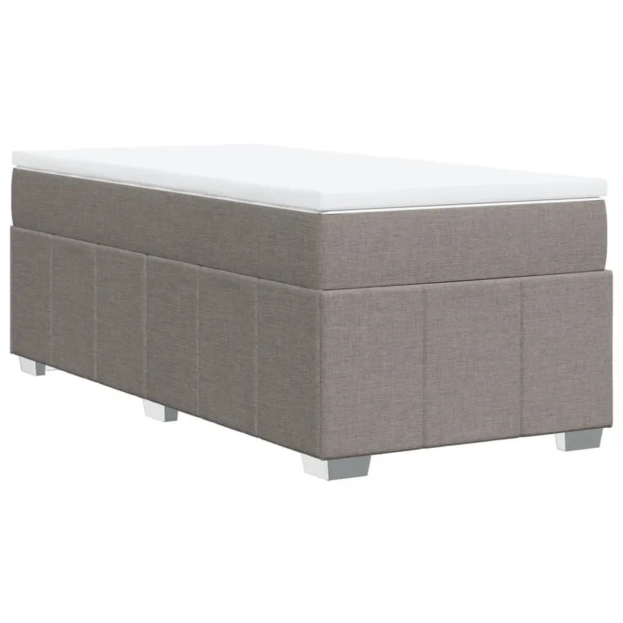 Sommier à lattes de lit avec matelas Taupe 90x190 cm Tissu - 9