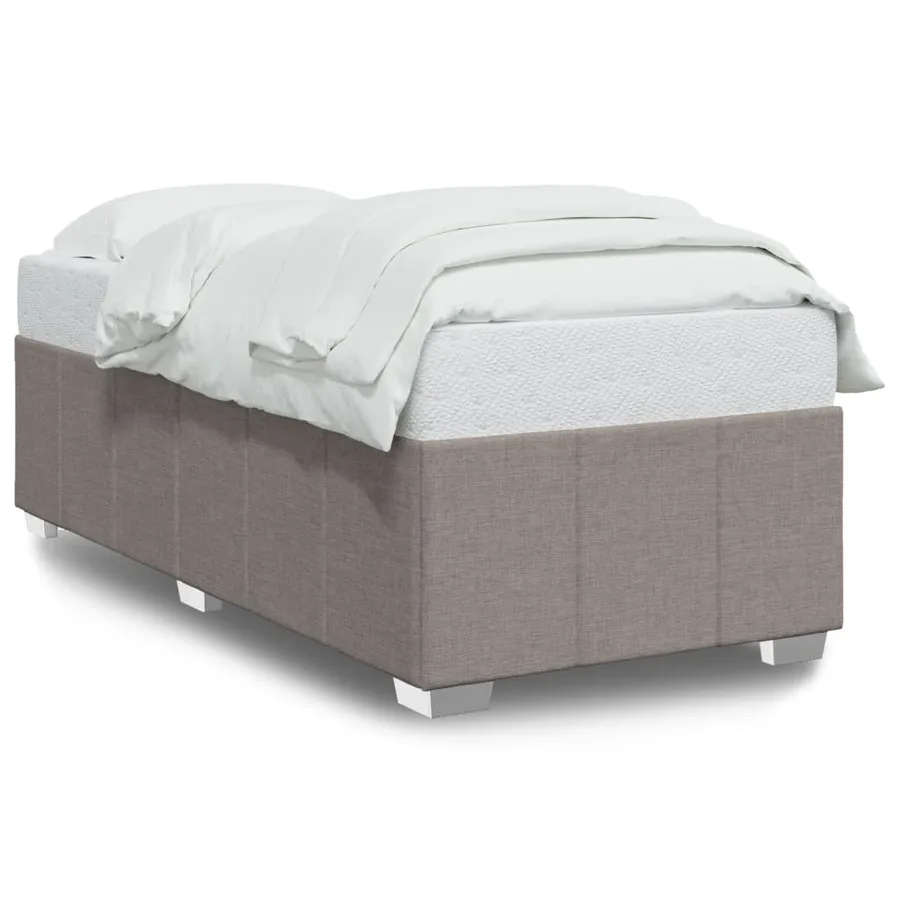 Cadre de lit sans matelas taupe 90x190 cm tissu - 2