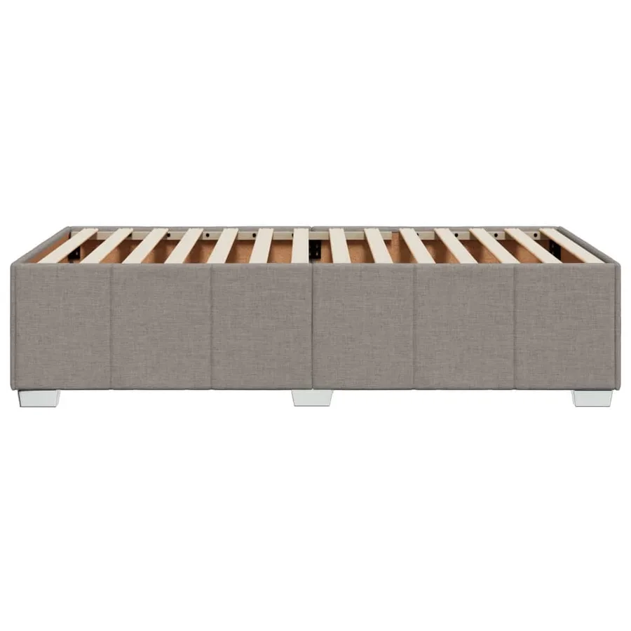 Cadre de lit sans matelas taupe 90x190 cm tissu - 5